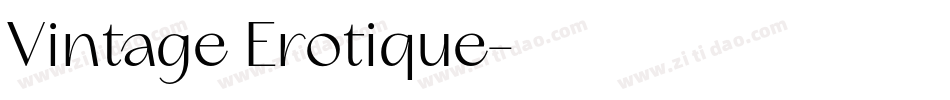 Vintage Erotique字体转换